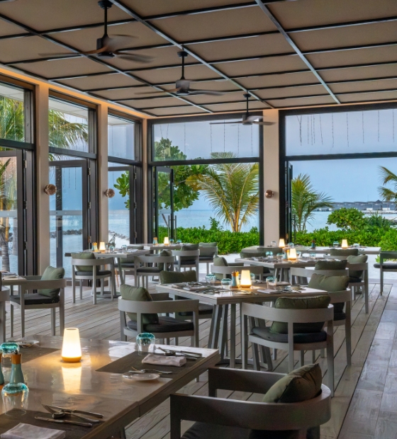 The Restaurant interior at Kuda Villingili Resort Maldives