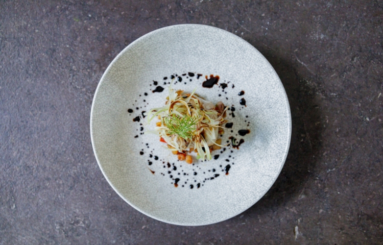 A Plated dish at Med restaurant at Kuda Villingili Resort Maldives