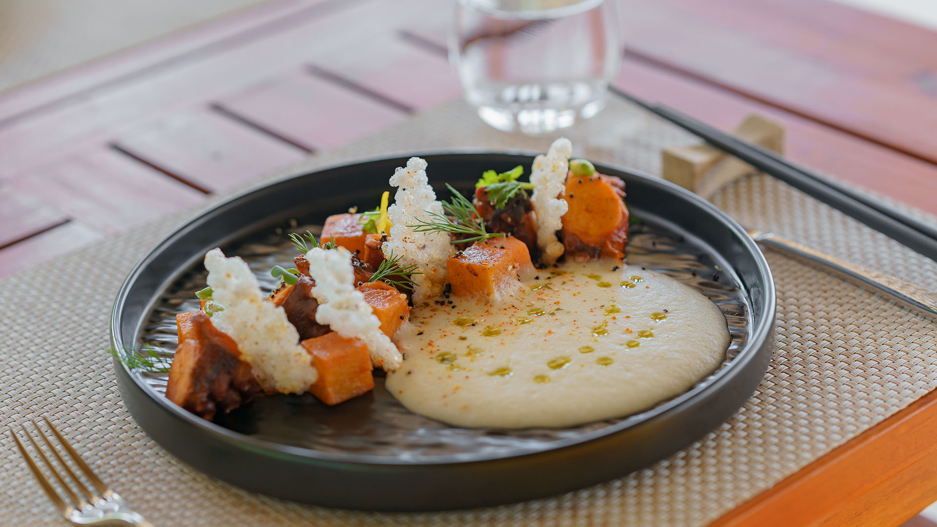 Dish prepared with fresh ingredients at Kuda Villingili Maldives