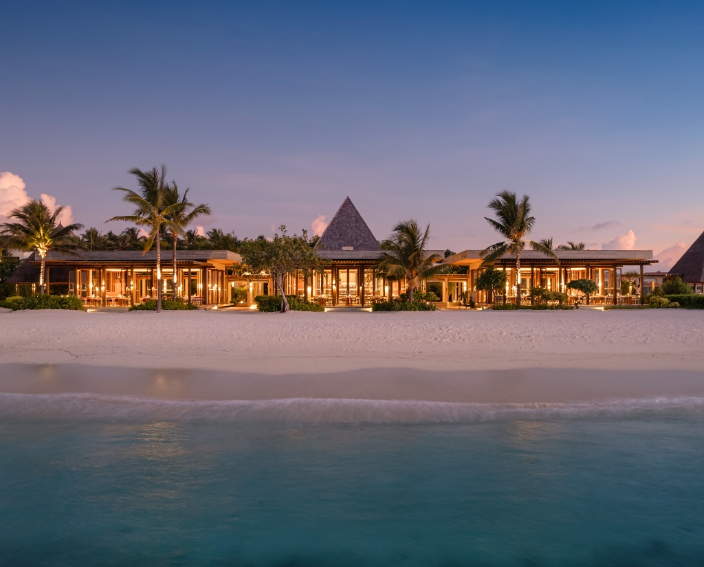 The Restaurant at Kuda Villingili Maldives with a beachfront view