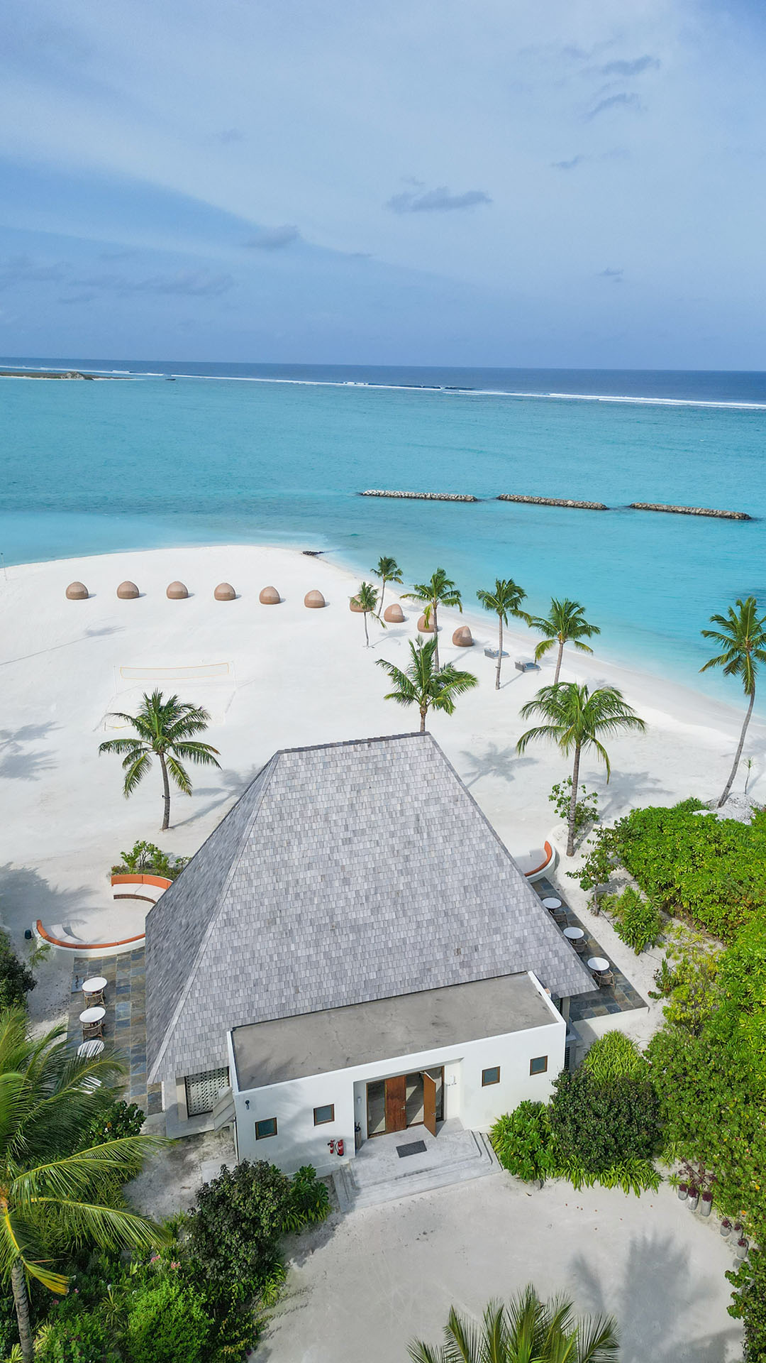 Ariel view of The Club at Kuda Villingili Maldives